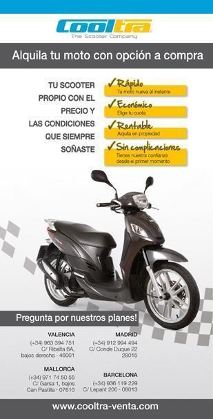 Alquila  tu moto con opción de compra desde 119€/mes